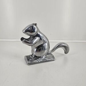 Vintage Cast Pewter Squirrel Figure – Nutcracker Lever Tail  – Metal Decor